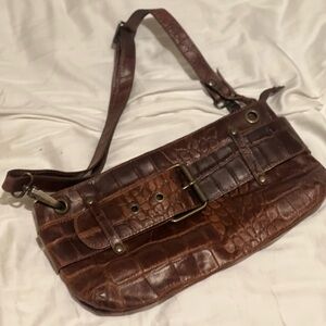 Massimo Dutti Brown Leather Shoulder Bag